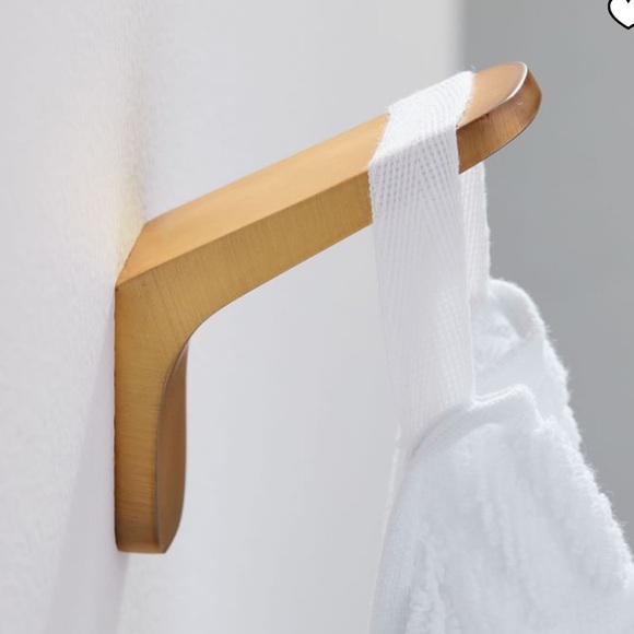 Mid-Century Contour Single Towel Hook - Antique Brass - Picture 1 of 3